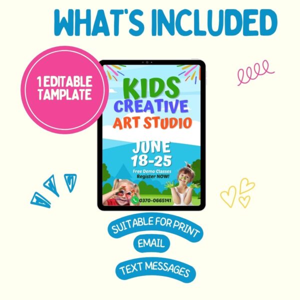 Editable Canva Template - Kids Art & Craft Summer School - Image 7