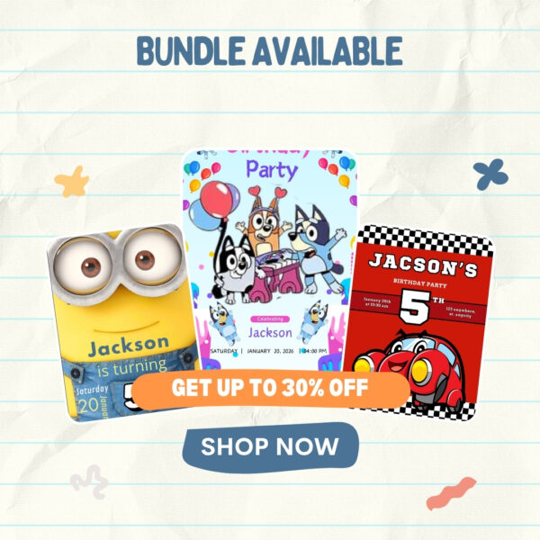Editable Birthday Party Invitations, Digital Kids Party Invite, Instant Download - Image 7
