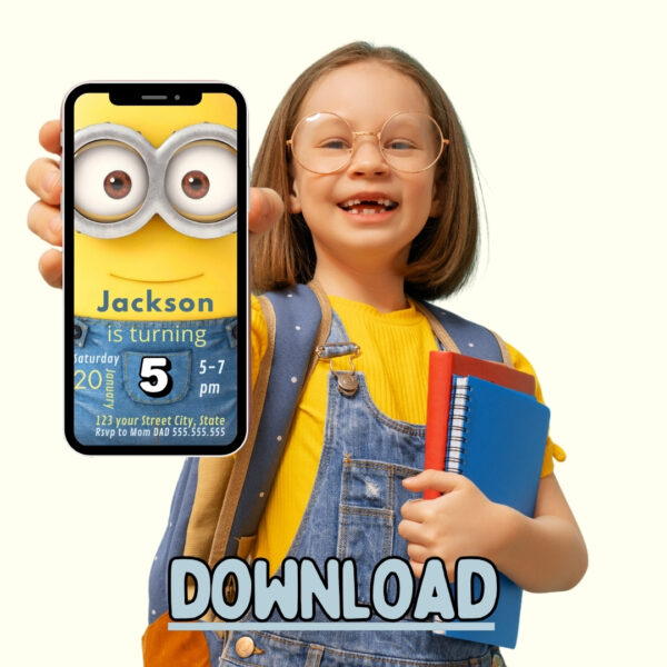 Editable Birthday Party Invitations, Digital Kids Party Invite, Instant Download - Image 2